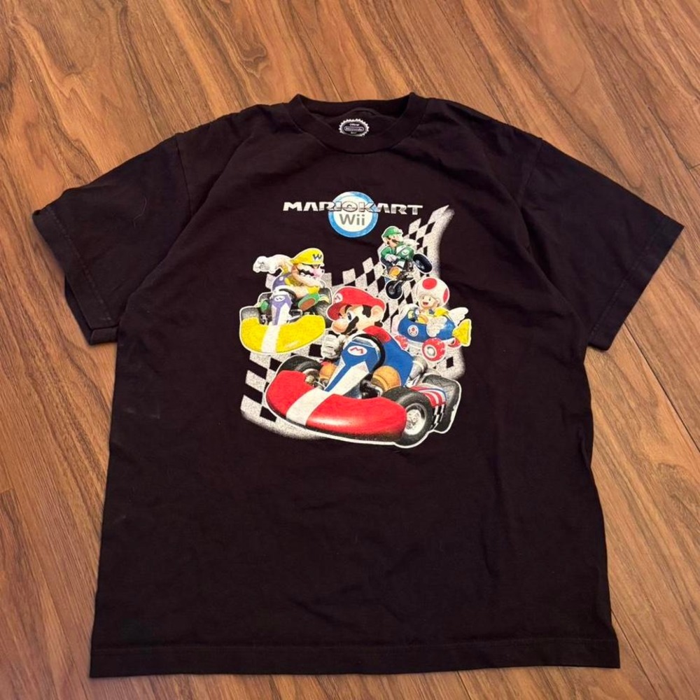 Vintage Black Mario Kart Wii tee #Nintendo #MarioKart